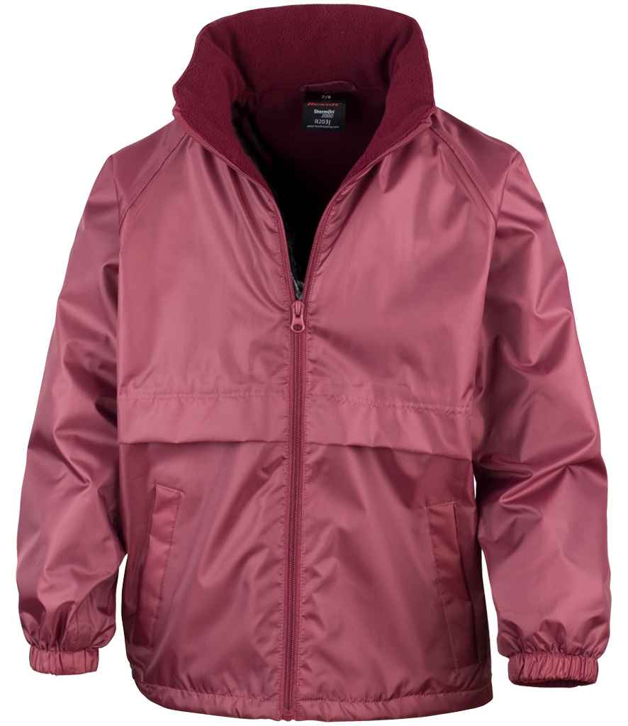 Result Core Kids Micro Fleece Lined Jacket | Burgundy