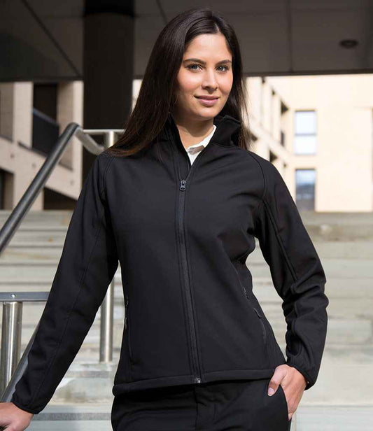 Result Recycled Ladies Printable Soft Shell Jacket | Black/Black