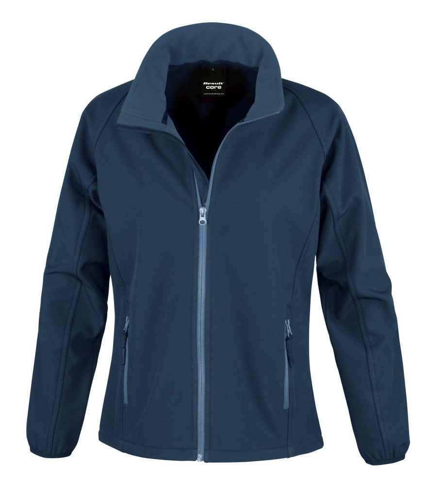 Result Recycled Ladies Printable Soft Shell Jacket | Navy/Navy
