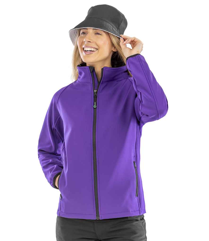 Result Recycled Ladies Printable Soft Shell Jacket | Purple/Black