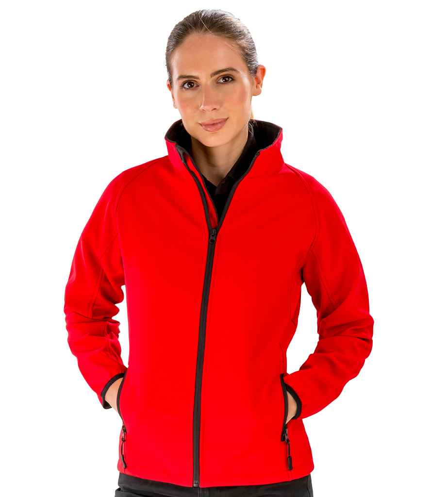 Result Recycled Ladies Printable Soft Shell Jacket | Red/Black
