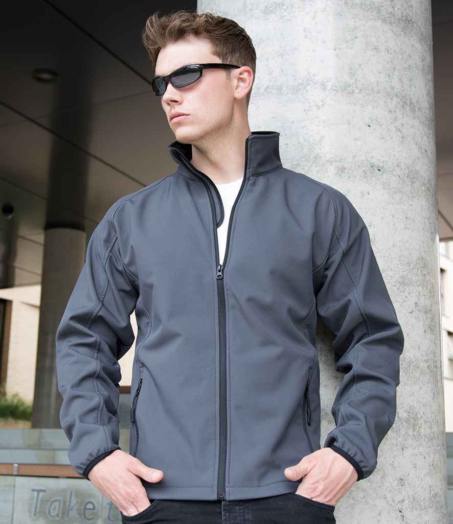 Result Recycled Printable Soft Shell Jacket | Charcoal/Black