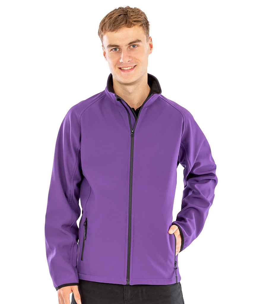 Result Recycled Printable Soft Shell Jacket | Purple/Black