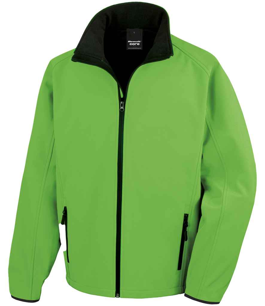 Result Recycled Printable Soft Shell Jacket | Vivid Green/Black