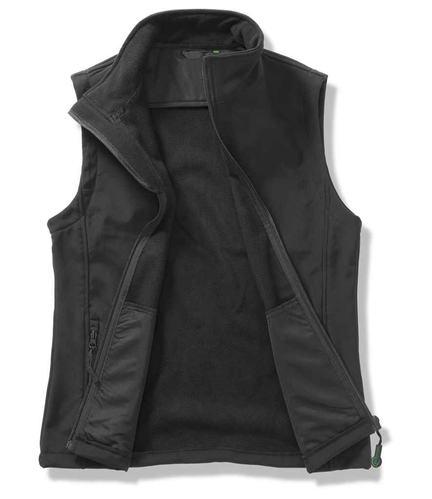Result Recycled Ladies Printable Soft Shell Bodywarmer | Black/Black