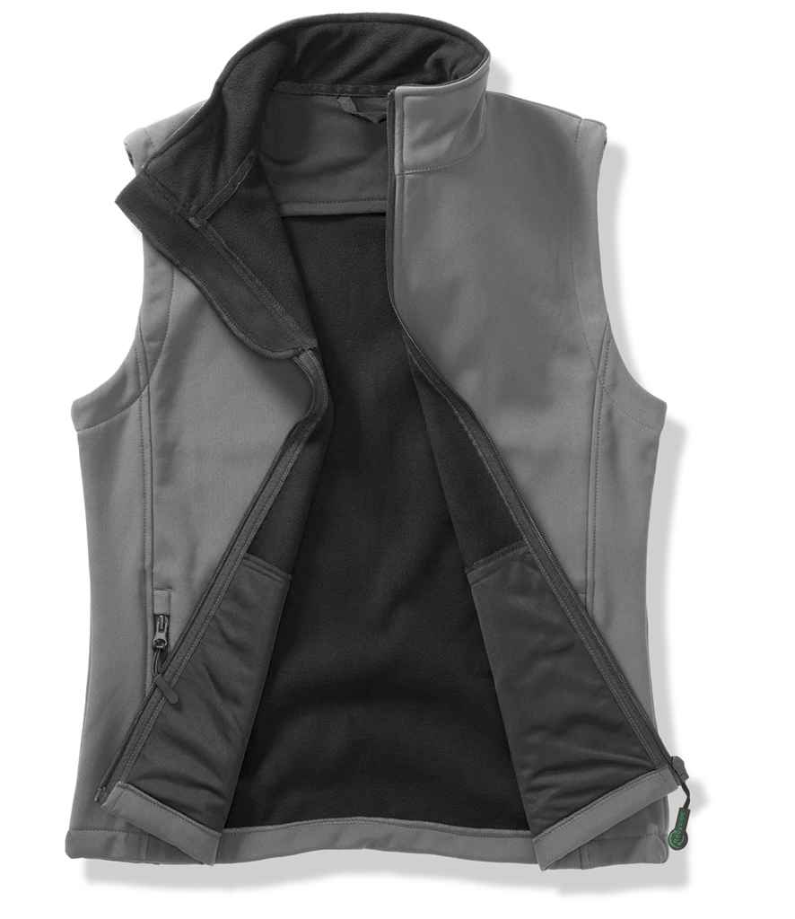 Result Recycled Ladies Printable Soft Shell Bodywarmer | Charcoal/Black