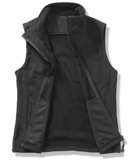 Result Recycled Printable Soft Shell Bodywarmer | Black/Black