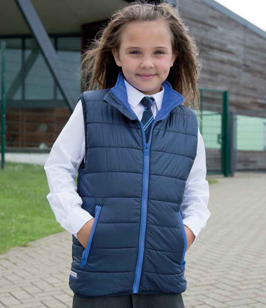 Result Core Kids Padded Bodywarmer | Navy/Royal Blue