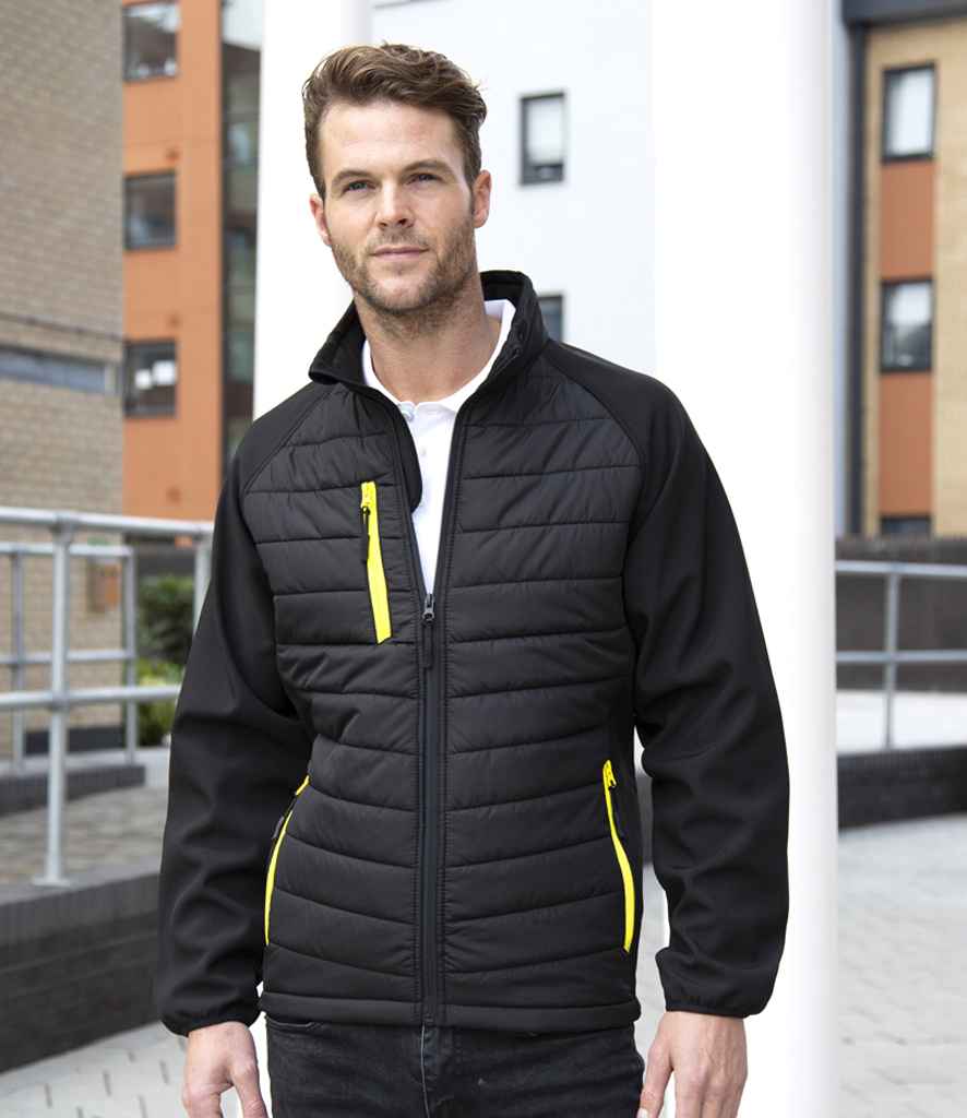 Result Recycled Compass Padded Jacket | Black/Yellow