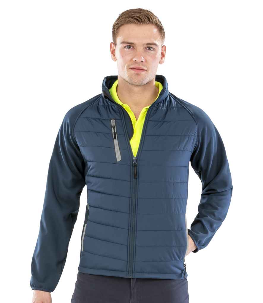 Result Recycled Compass Padded Jacket | Navy/Grey