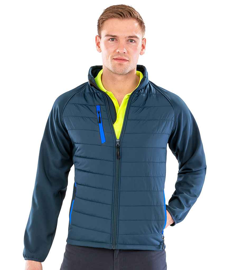 Result Recycled Compass Padded Jacket | Navy/Royal Blue