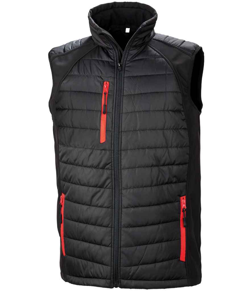 Result Recycled Compass Padded Gilet | Black/Red