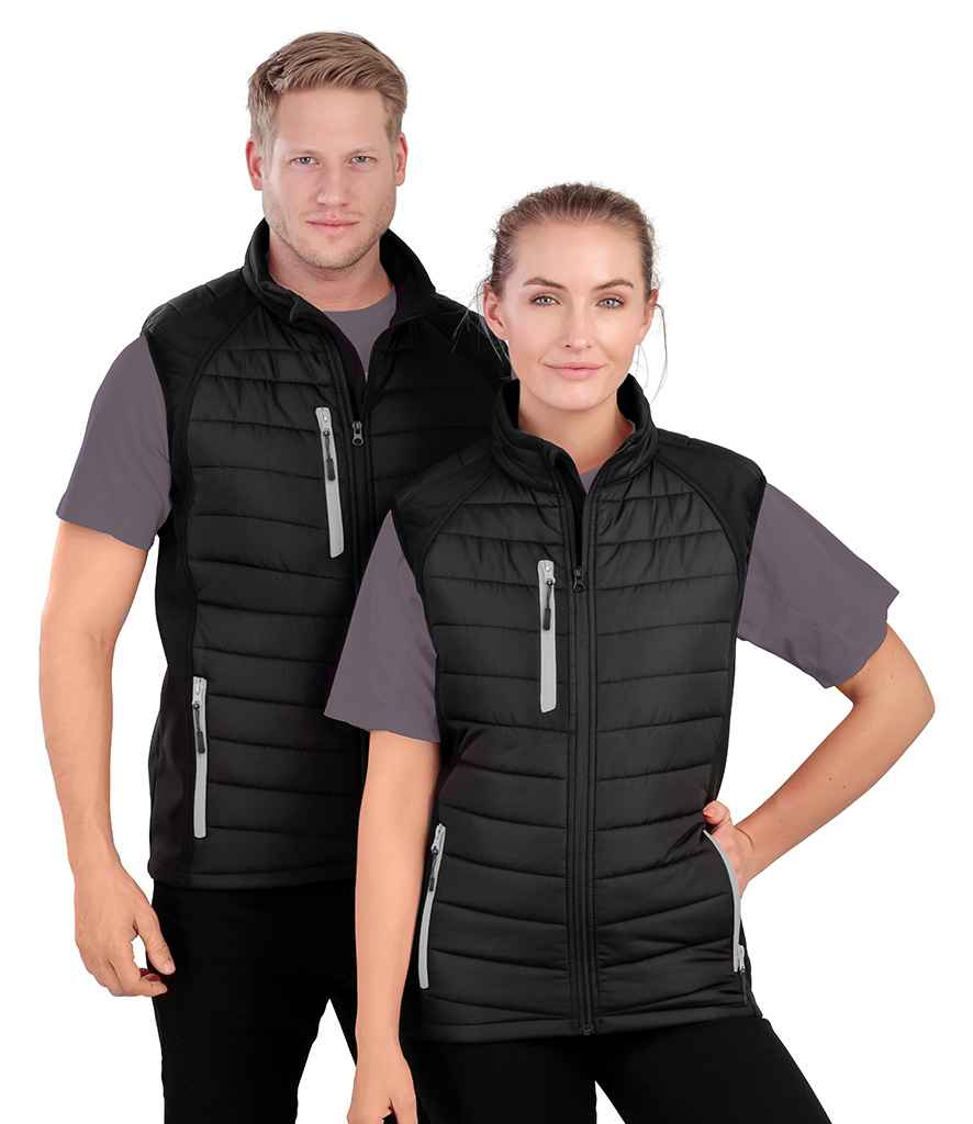 Result Recycled Compass Padded Gilet | Black/Grey