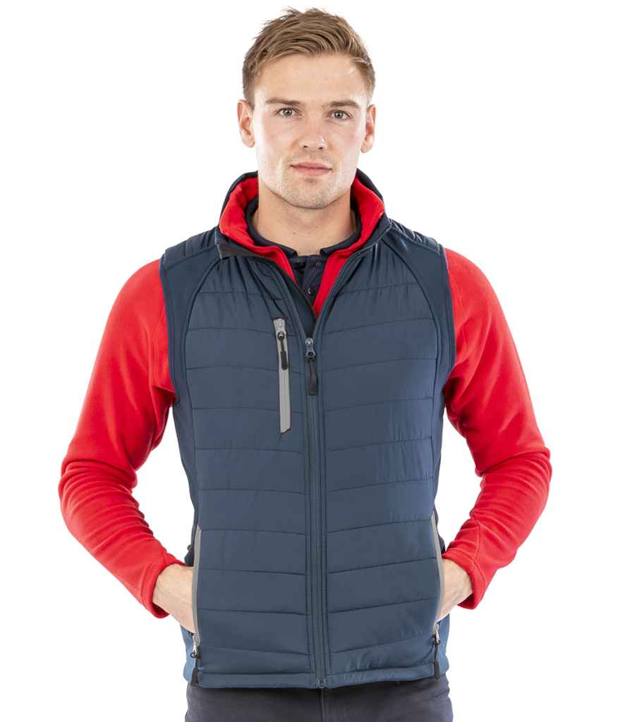 Result Recycled Compass Padded Gilet | Navy/Grey