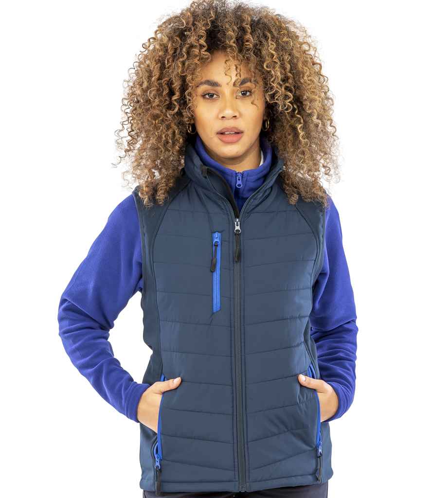 Result Recycled Compass Padded Gilet | Navy/Royal Blue