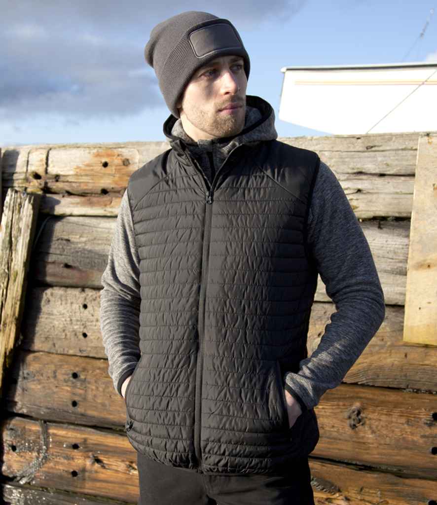 Result Recycled Thermoquilt Gilet | Black/Black