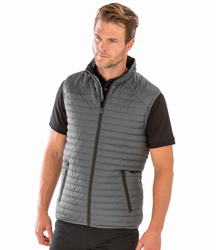 Result Recycled Thermoquilt Gilet | Grey/Black