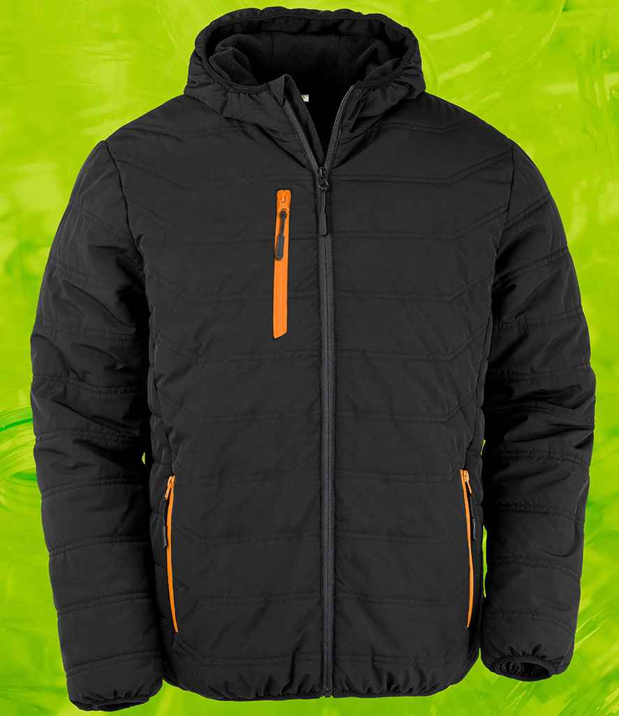 Result Recycled Compass Padded Winter Jacket | Black/Orange