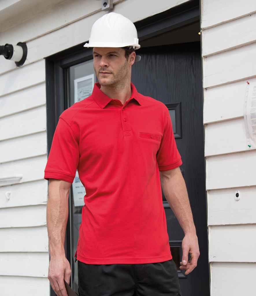 Result Work-Guard Apex Pocket Piqué Polo Shirt | Red