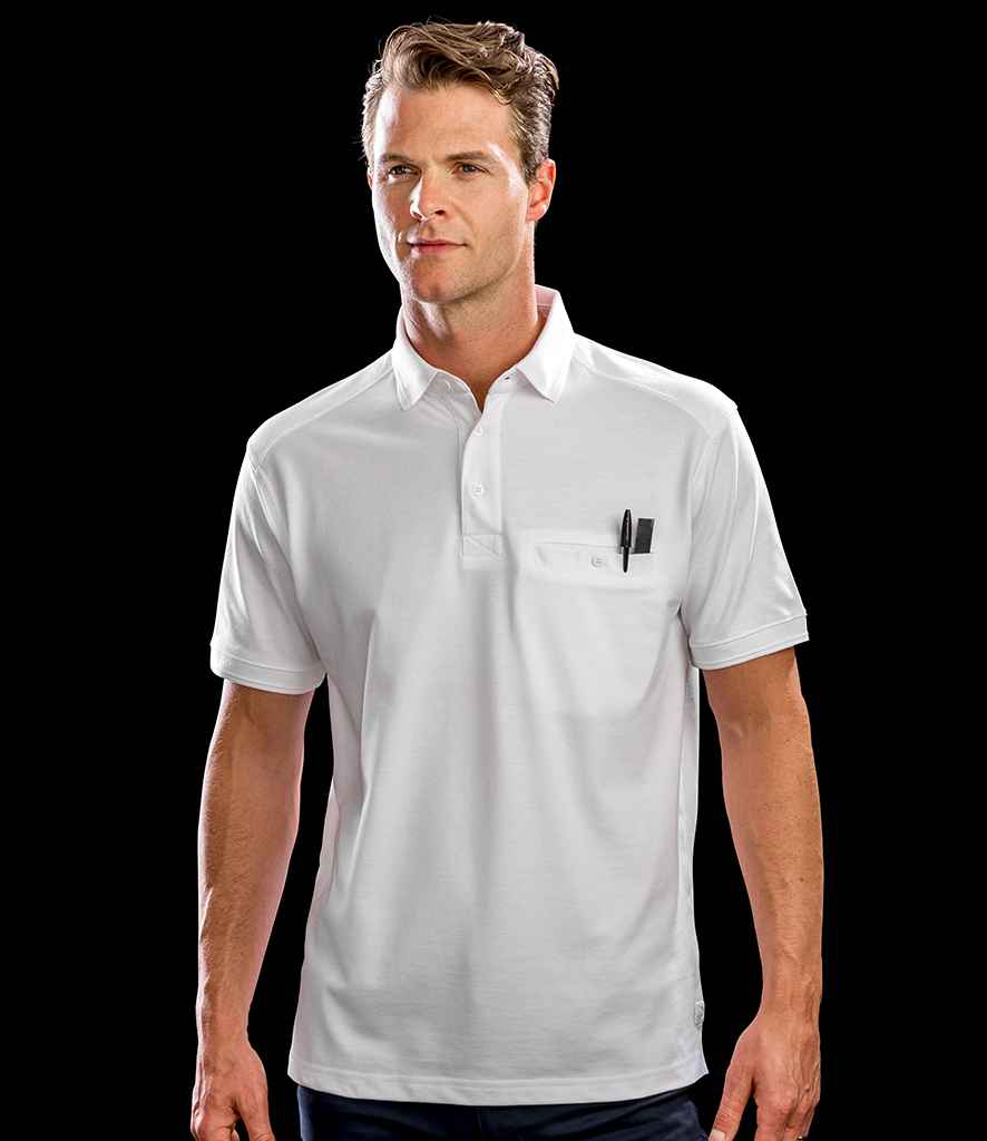 Result Work-Guard Apex Pocket Piqué Polo Shirt | White