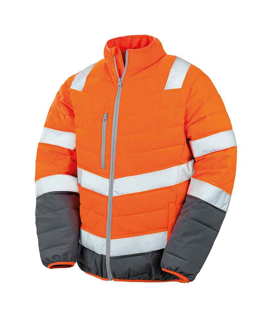 Result Safe-Guard Soft Safety Jacket | Fluorescent Orange/Grey