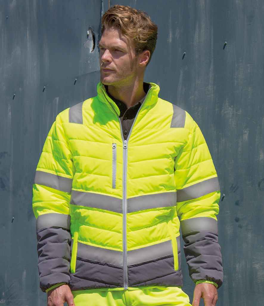 Result Safe-Guard Soft Safety Jacket | Fluorescent Yellow/Grey