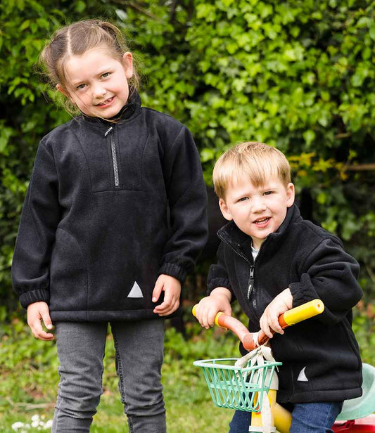 Result Kids/Youths Zip Neck Polartherm™ Fleece | Black