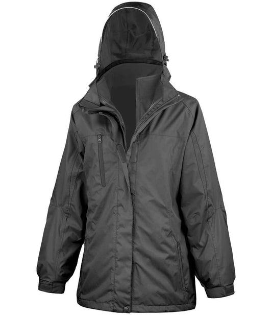 Result Ladies Journey 3-in-1 Jacket with Soft Shell Inner | Black/Black