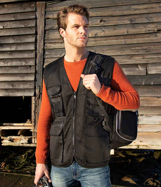 Result Work-Guard Safari Waistcoat | Black