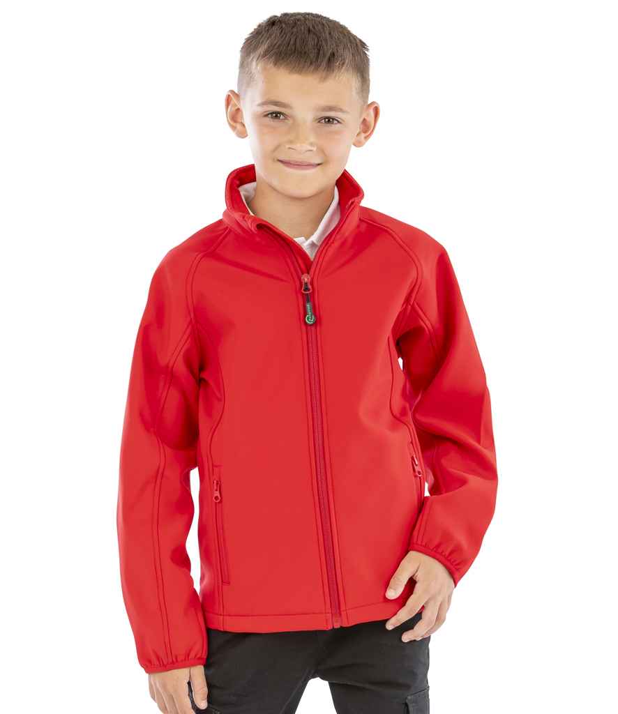Result Recycled Kids Two Layer Printable Soft Shell Jacket | Red