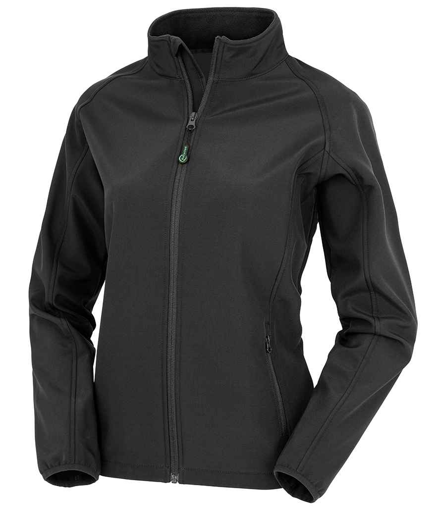 Result Recycled Ladies Printable Soft Shell Jacket | Black