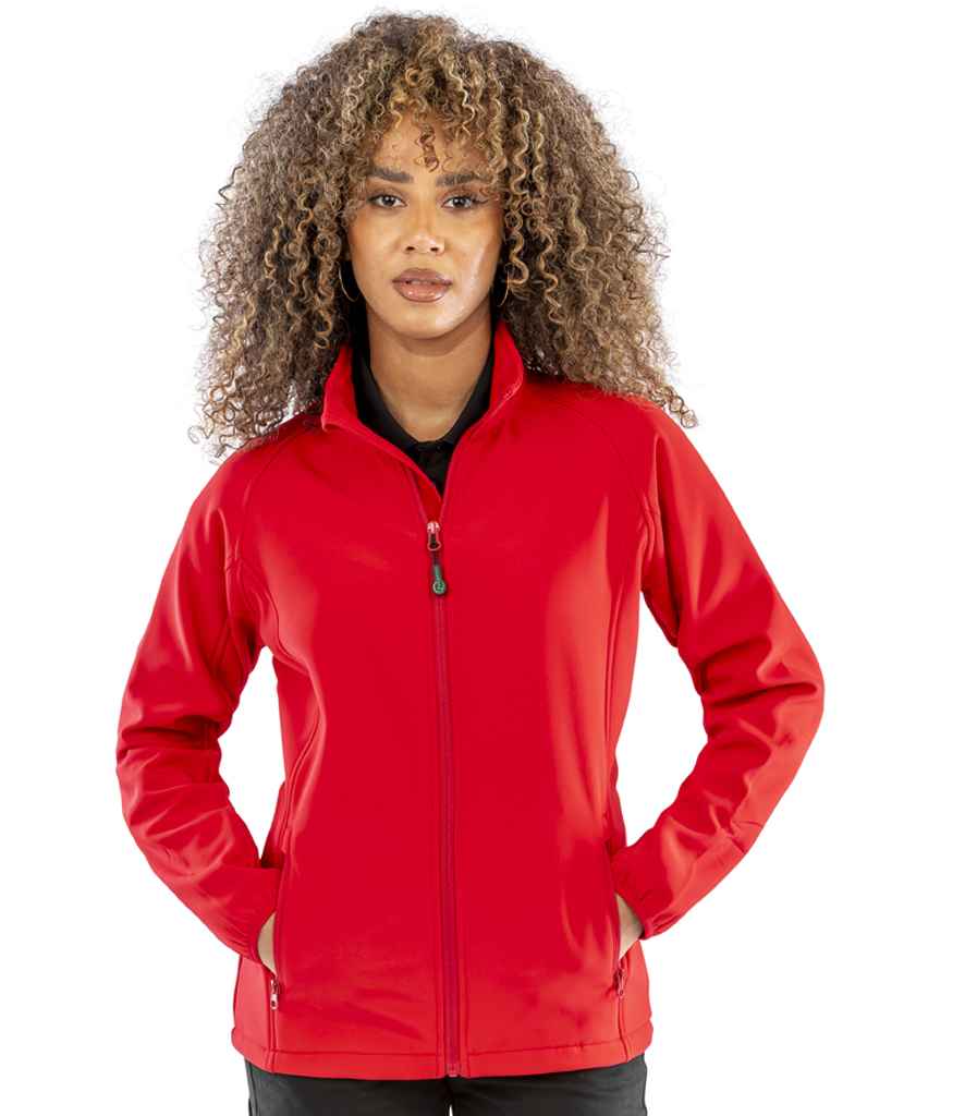 Result Recycled Ladies Printable Soft Shell Jacket | Red