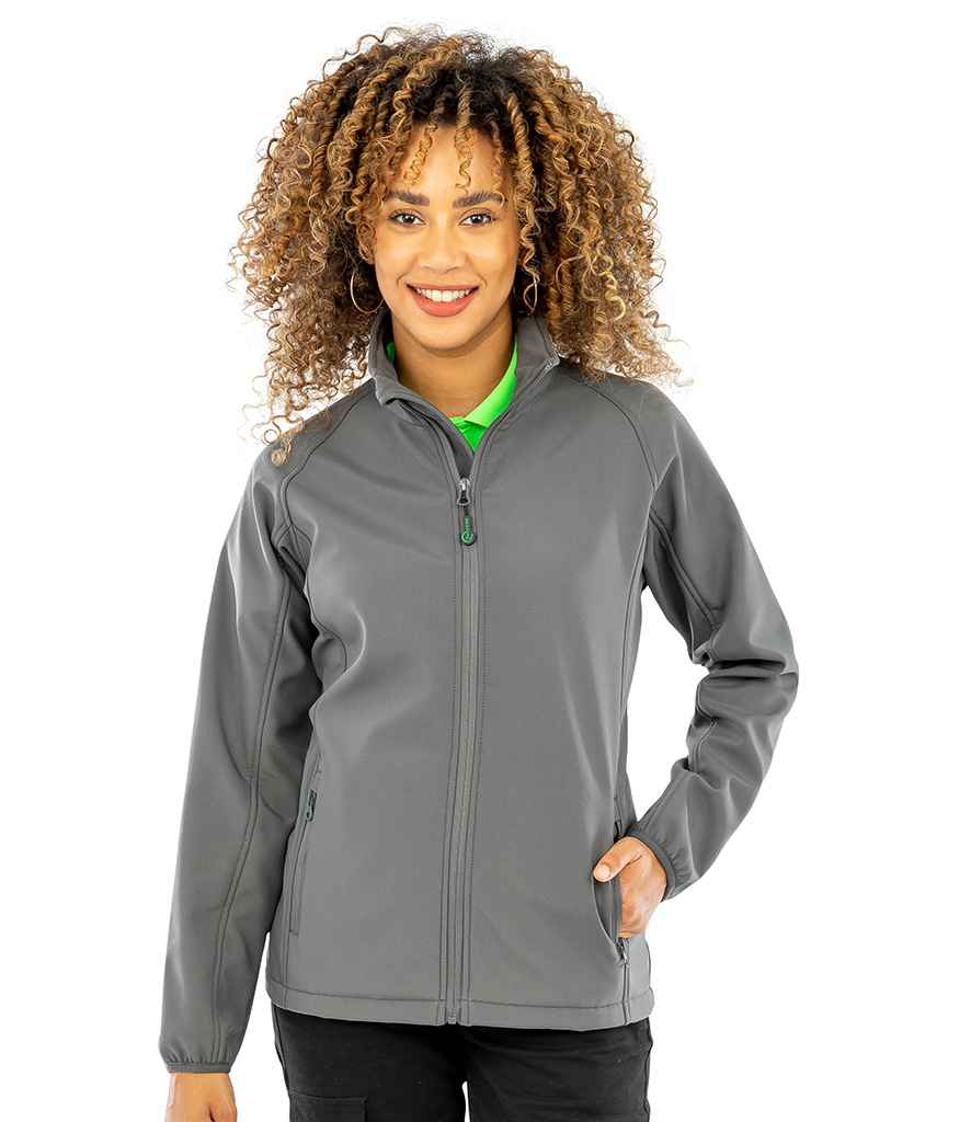 Result Recycled Ladies Printable Soft Shell Jacket | Workguard Grey