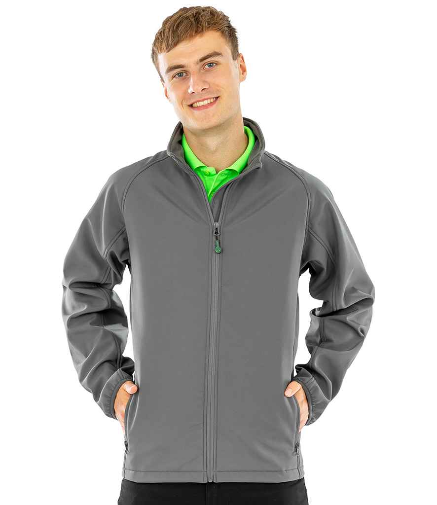 Result Recycled Printable Soft Shell Jacket | Workguard Grey
