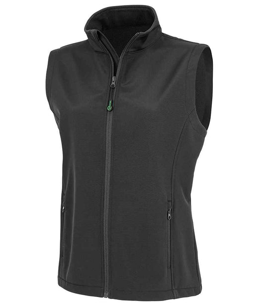 Result Recycled Ladies Printable Soft Shell Bodywarmer | Black