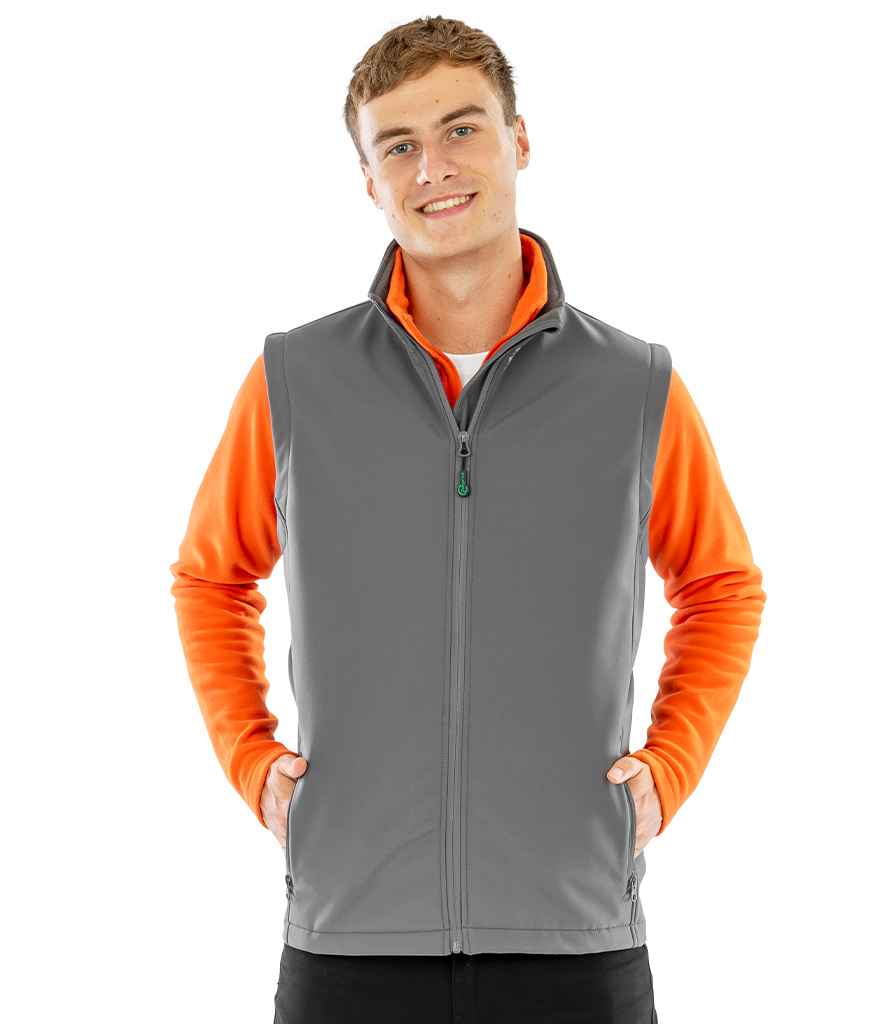 Result Recycled Printable Soft Shell Bodywarmer | Workguard Grey