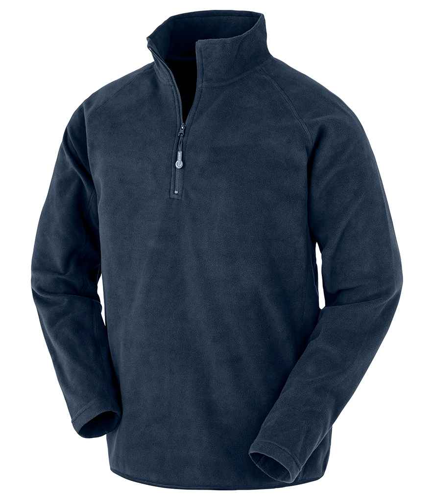 Result Recycled Zip Neck Micro Fleece | Navy