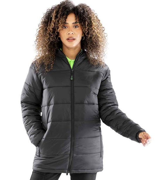 Result Recycled Hooded Padded Parka Jacket | Black