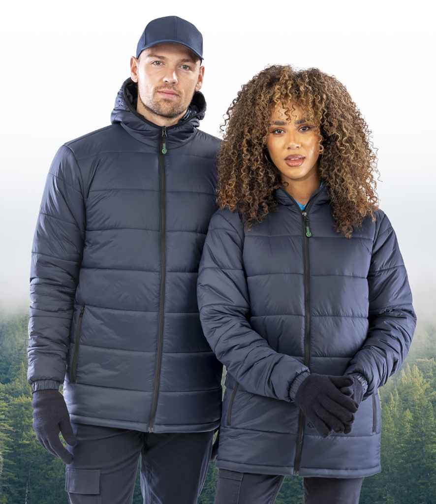 Result Recycled Hooded Padded Parka Jacket | Navy