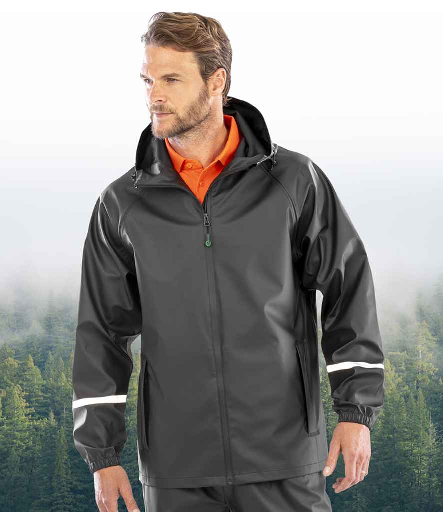 Result Recycled Prism PU Waterproof Jacket | Black