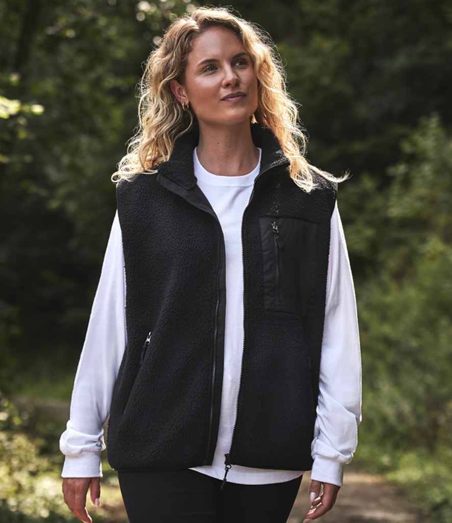 Ravine Unisex Borg Fleece Gilet | Black