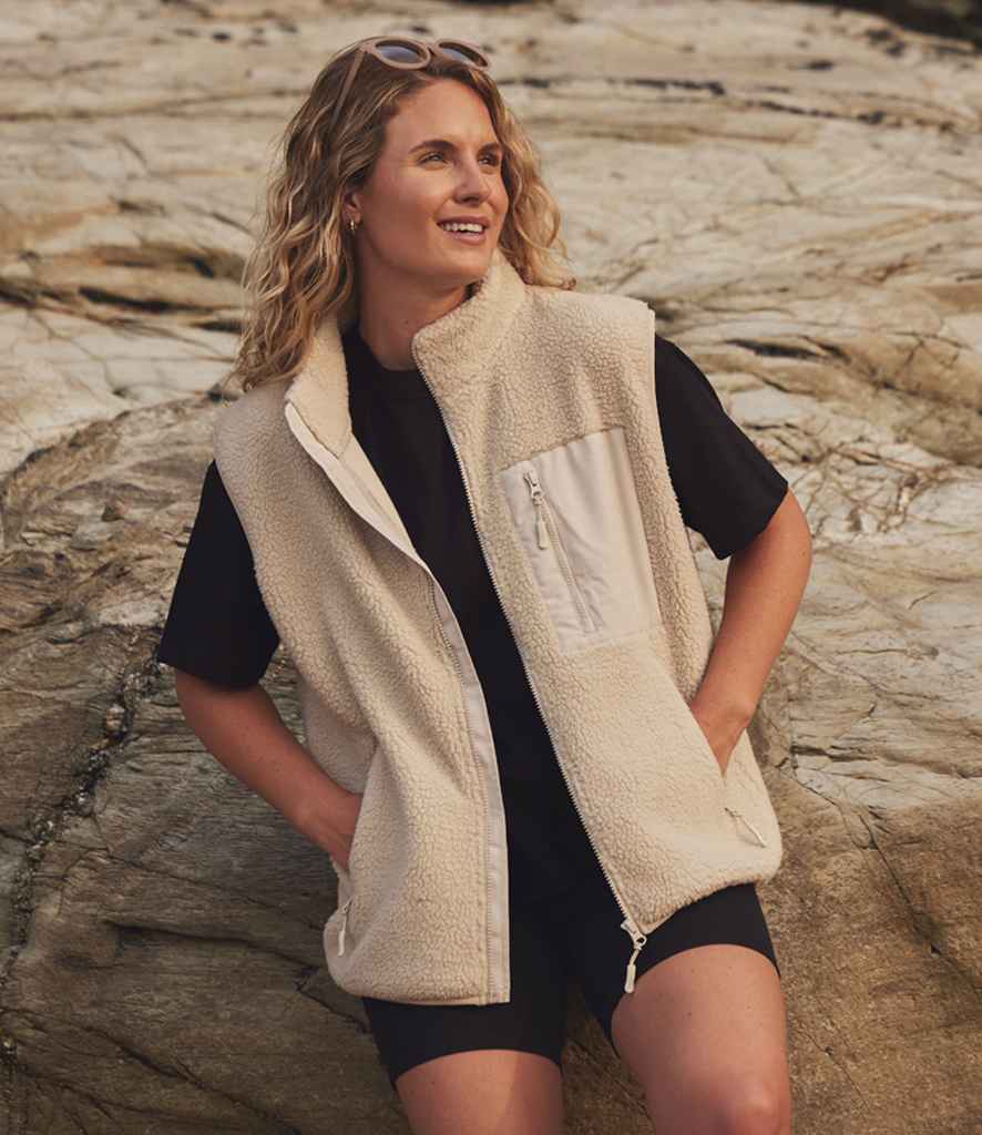 Ravine Unisex Borg Fleece Gilet | Natural