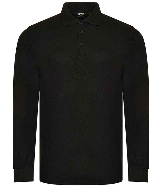 Pro RTX Pro Long Sleeve Piqué Polo Shirt | Black