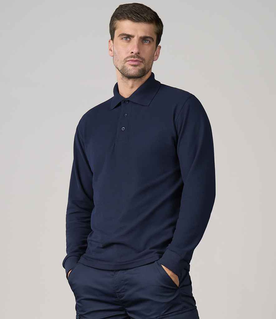 Pro RTX Pro Long Sleeve Piqué Polo Shirt | Navy