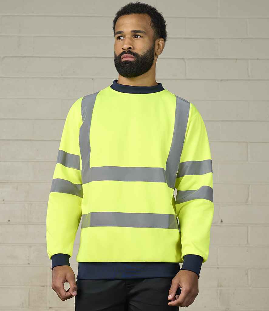 Pro RTX High Visibility Two Tone Sweatshirt | Yellow/Navy