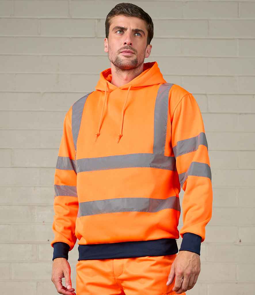 Pro RTX High Visibility Two Tone Hoodie | Orange/Navy