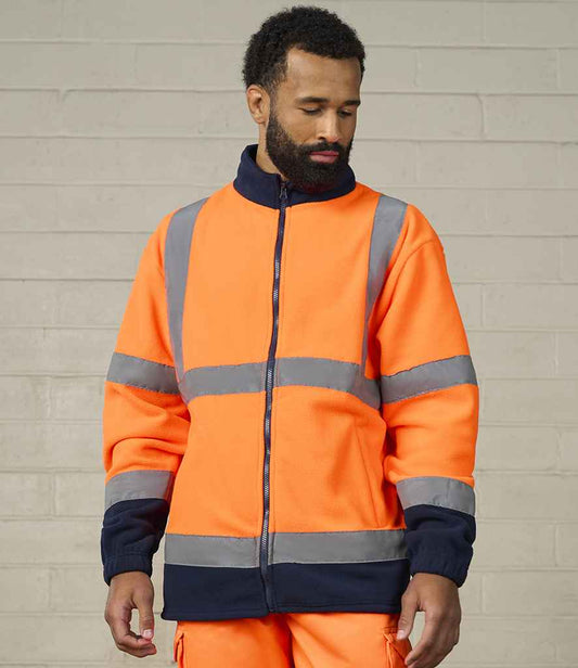 Pro RTX High Visibility Fleece Jacket | Orange/Navy