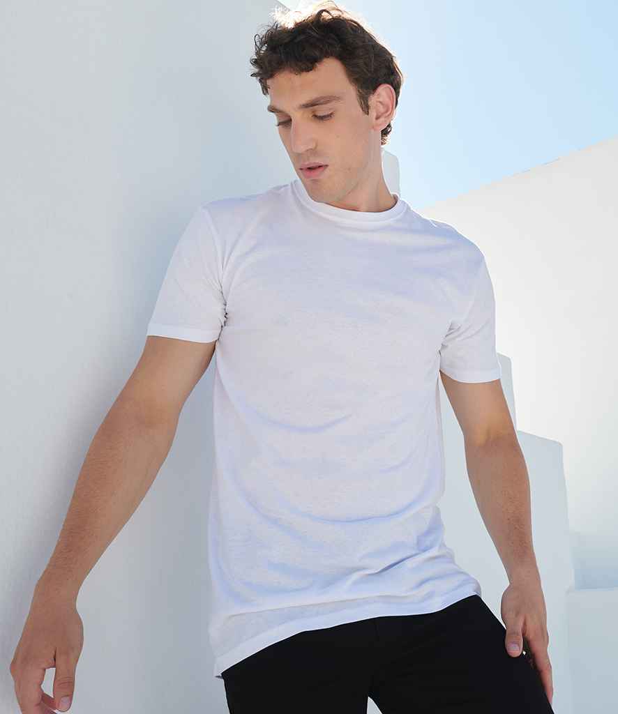 SF Clothing Longline Dipped Hem T-Shirt | White