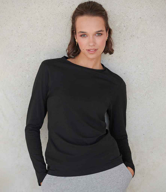 SF Clothing Ladies Feel Good Long Sleeve Stretch T-Shirt | Black