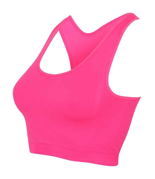 SF Clothing Ladies Workout Crop Top | Neon Pink